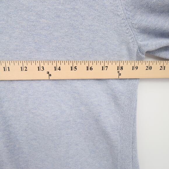 H by Halston Sweater Top Blue V Neck Bell Sleeve 3/4 Sleeve Blouse Casual Size M - Picture 5 of 11